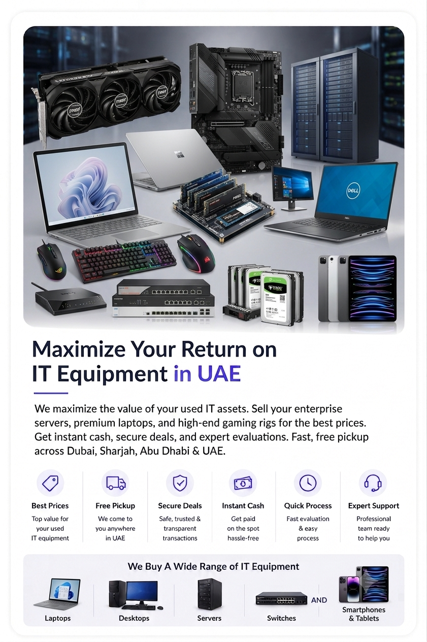 IT scrap buyer Dubai - used servers and computers